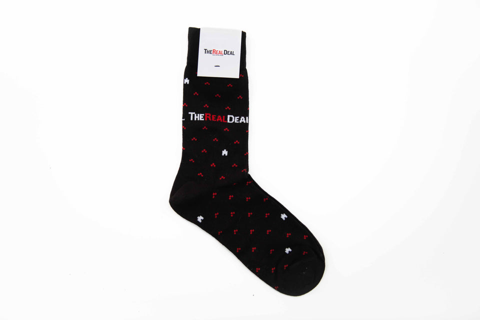 The Real Deal Black Socks - Small Spots
