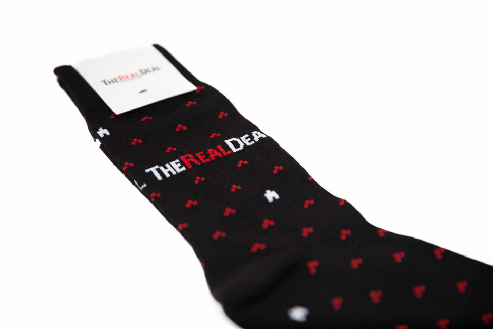 The Real Deal Socks Black - Small Spots